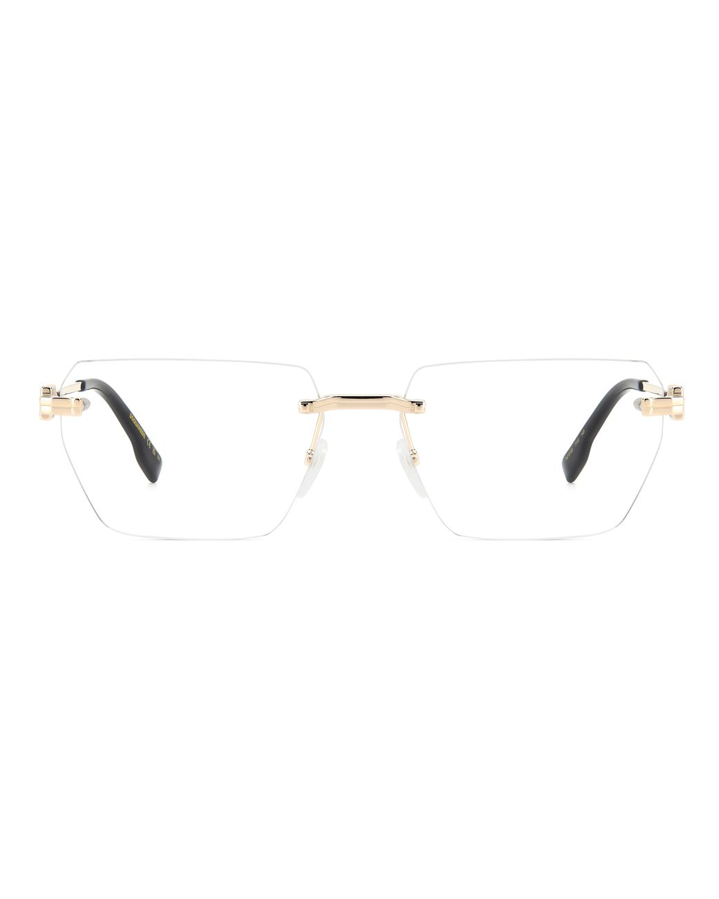DSquared² Black D2 0102 3Yg Optical Frames Metal Squared for men