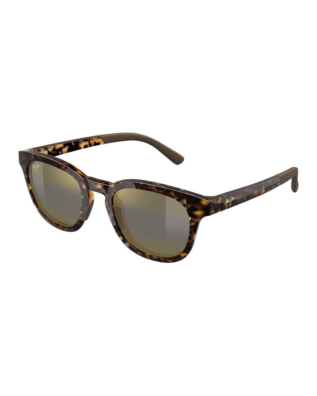 Maui Jim Black Mj0737S 018 Occhiali Da Sole Bio-Iniettato Bronzo Rotonda