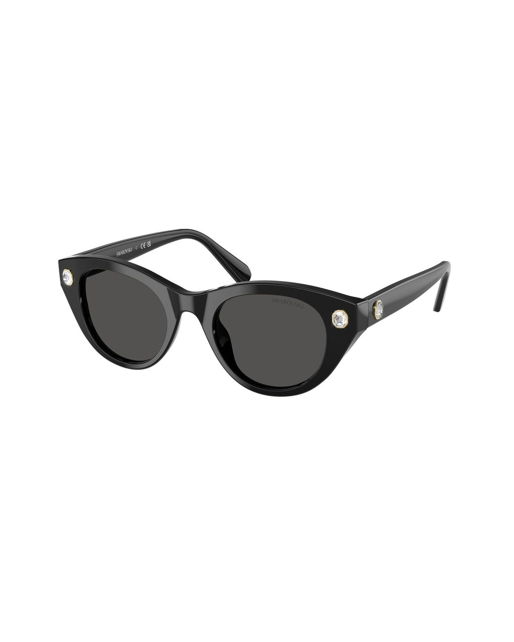 Swarovski Black Sk6025 100187 Sunglasses Acetate Round Normal
