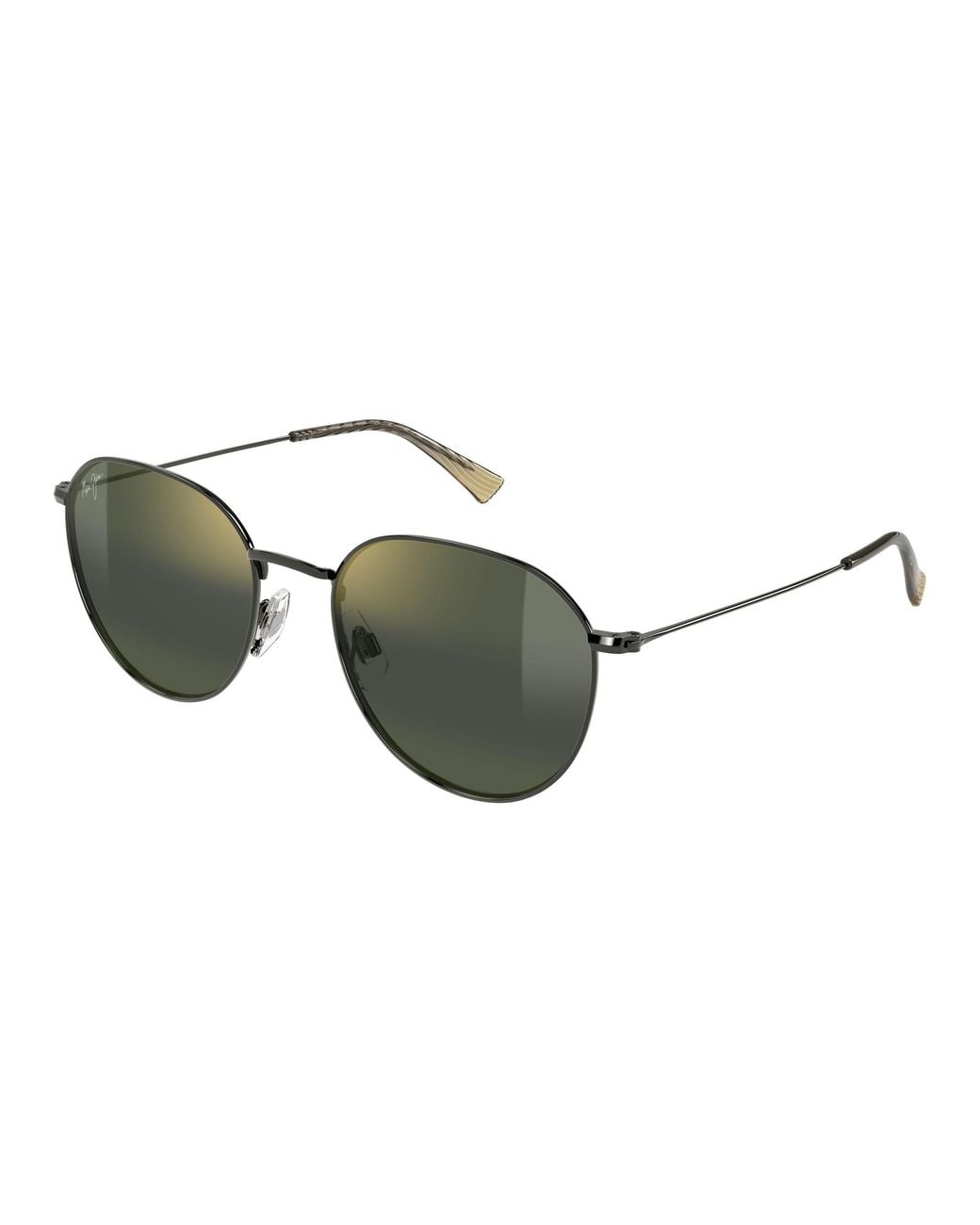 Maui Jim Black Mj0591Sa 003 Occhiali Da Sole Metallo Verde Rotonda