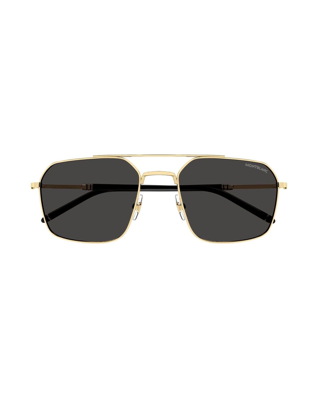 Montblanc Black Mb0521S 001 Sunglasses Metal Pilot for men