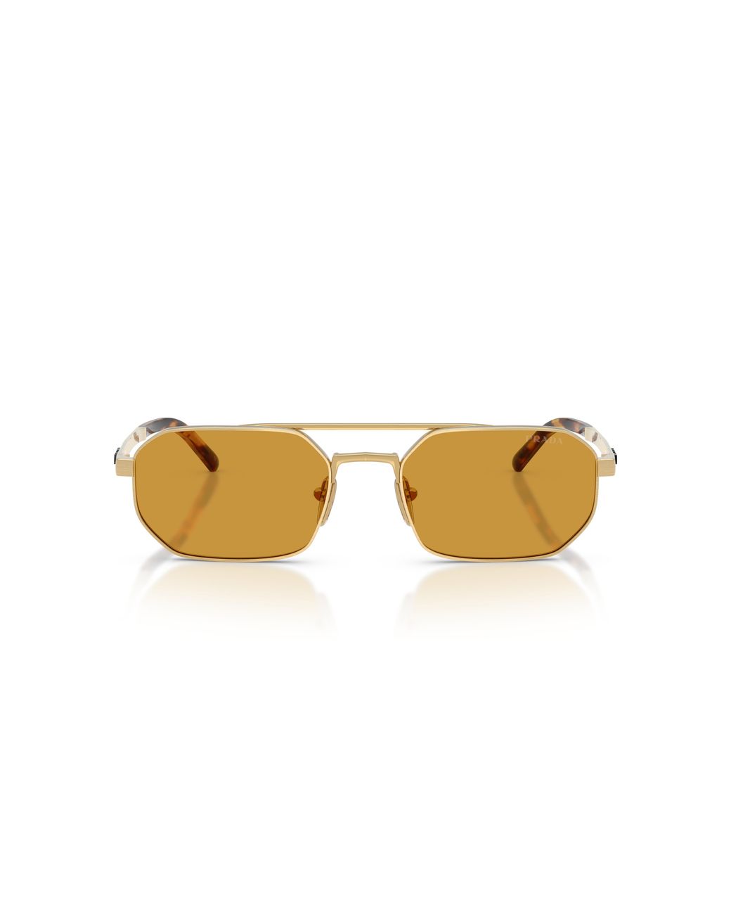 Prada Black Pr D53S 24J50P Sunglasses Metal Geometric Normal for men