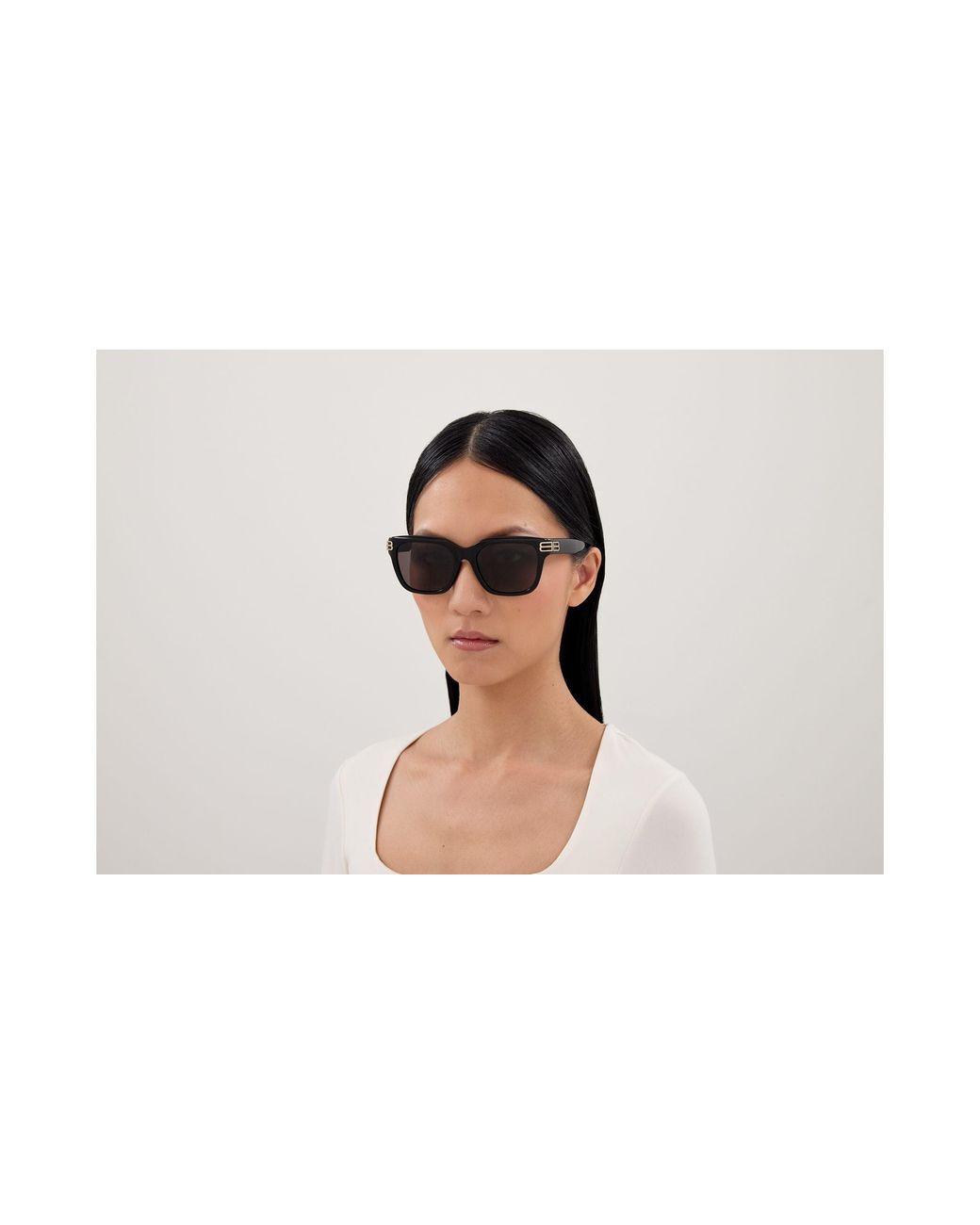 Balenciaga Black Bb0433Sk 001 Sunglasses Acetate Squared