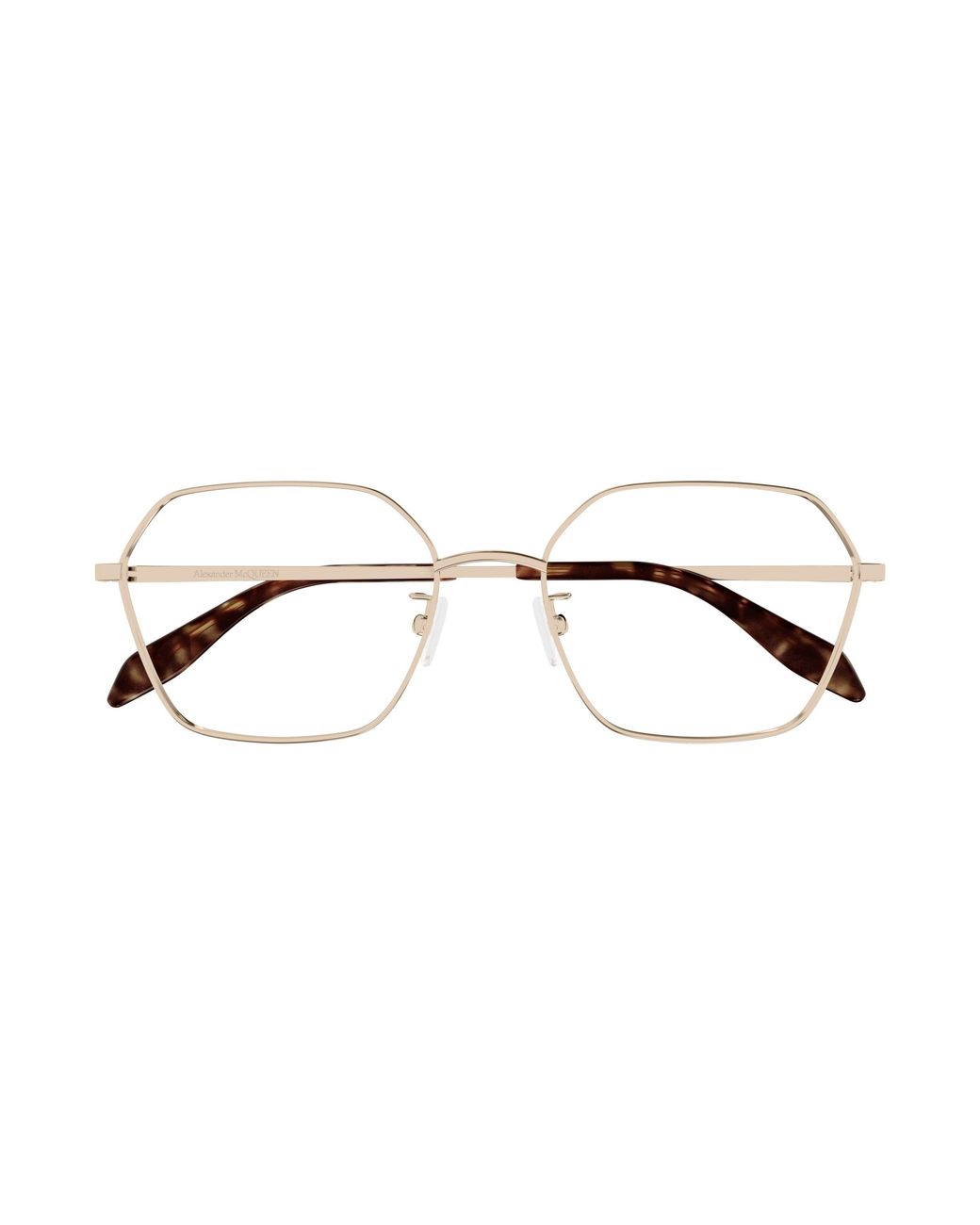 McQueen Black Am0437O 004 Optical Frames Metal Geometric
