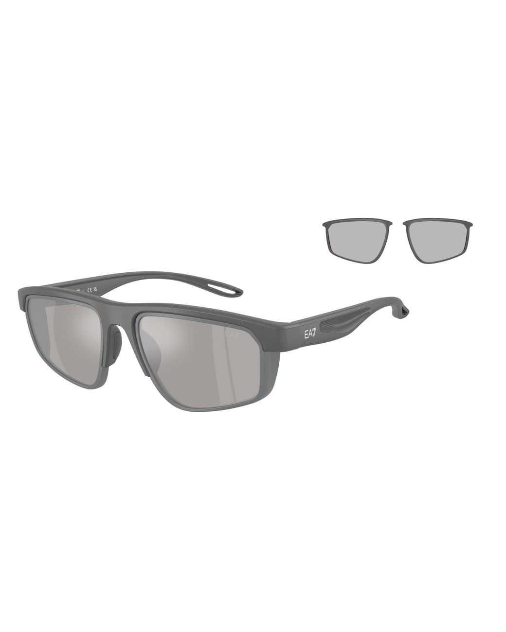 Moncler Black Q74003 62986G Sunglasses Injected Squared Mirror for men