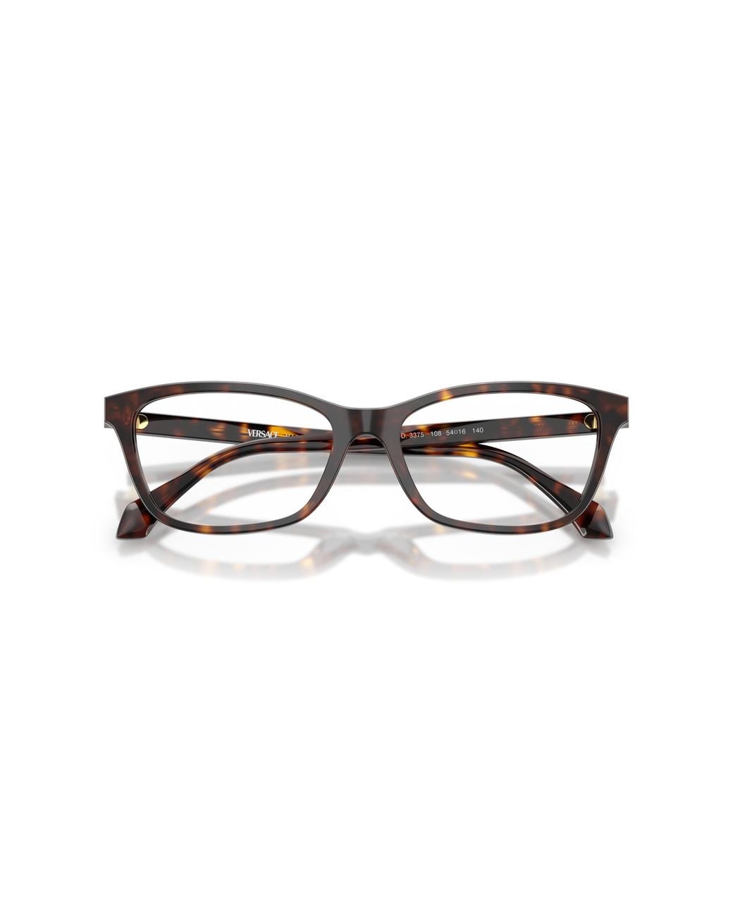 Versace Black Ve3375 5542 Optical Frames Acetate Transparent Cat Eye Normal