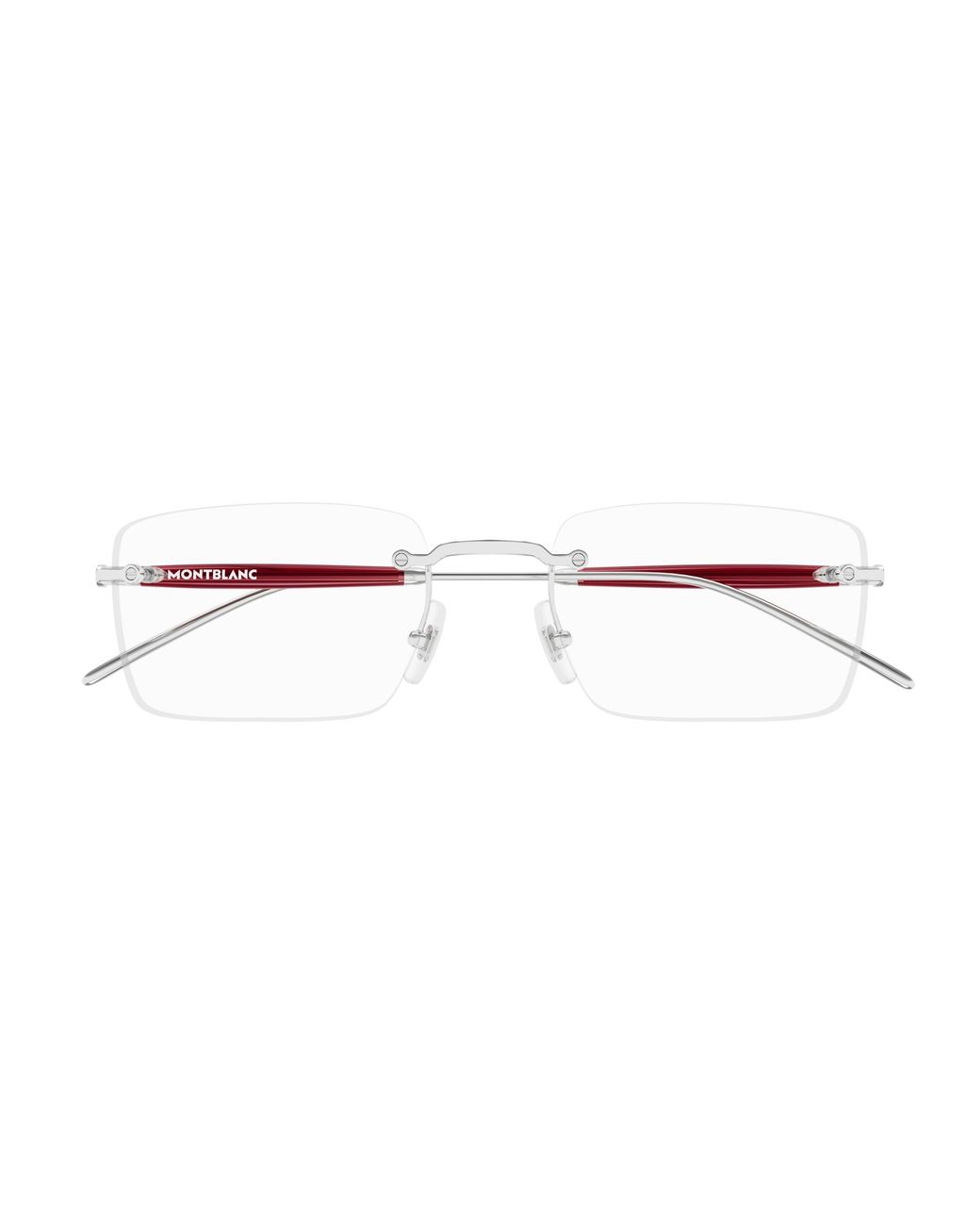 Montblanc Black Mb0411O 004 Optical Frames Metal Transparent Squared for men