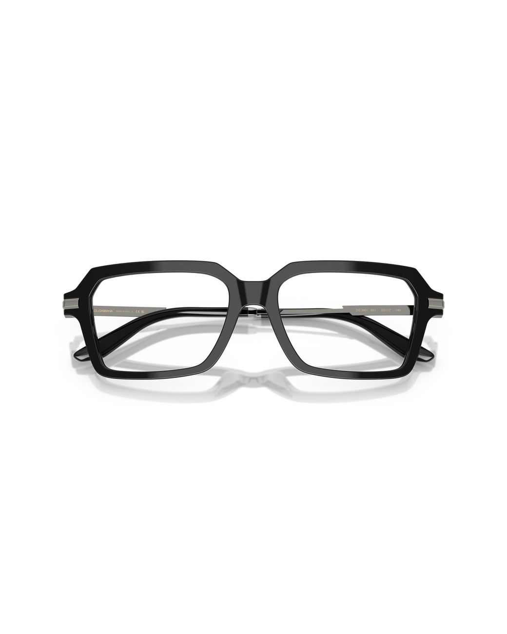 Dolce & Gabbana Black Dg3401 502 Optical Frames Acetate Transparent Squared Normal for men
