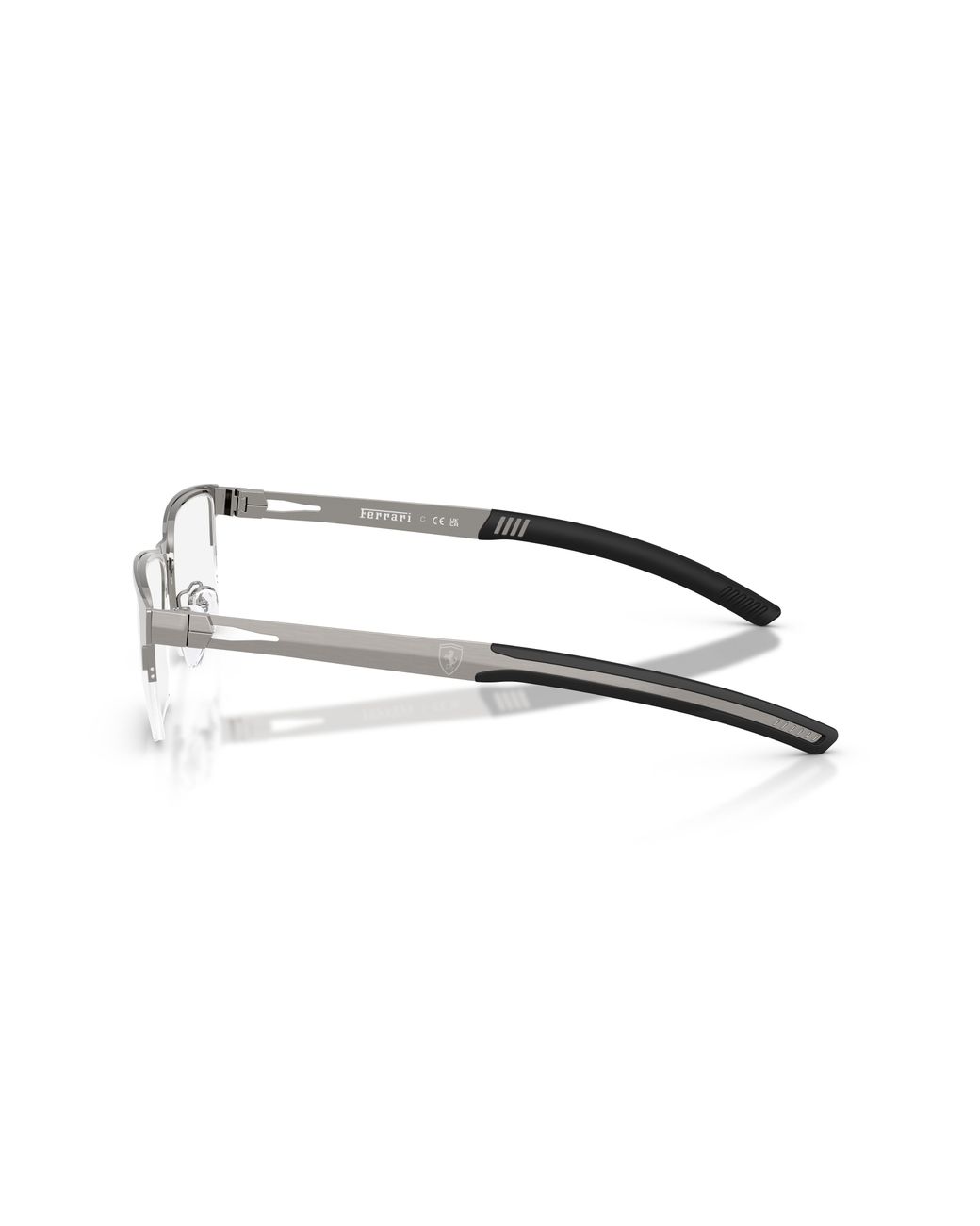 FERRARI SCUDERIA Black Fz7017D 110 Optical Frames Metal Transparent Squared Normal for men