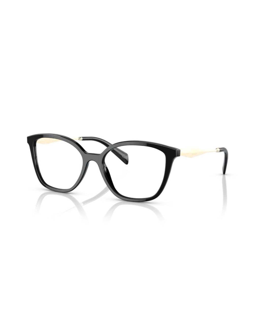 Prada Black Pr 02Zv 1Ab1O1 Optical Frames Acetate Butterfly Normal