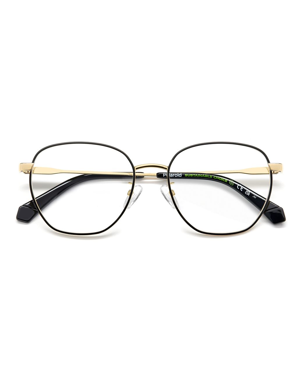 Polaroid Black Pld D509/G I46 Optical Frames Metal Geometric for men