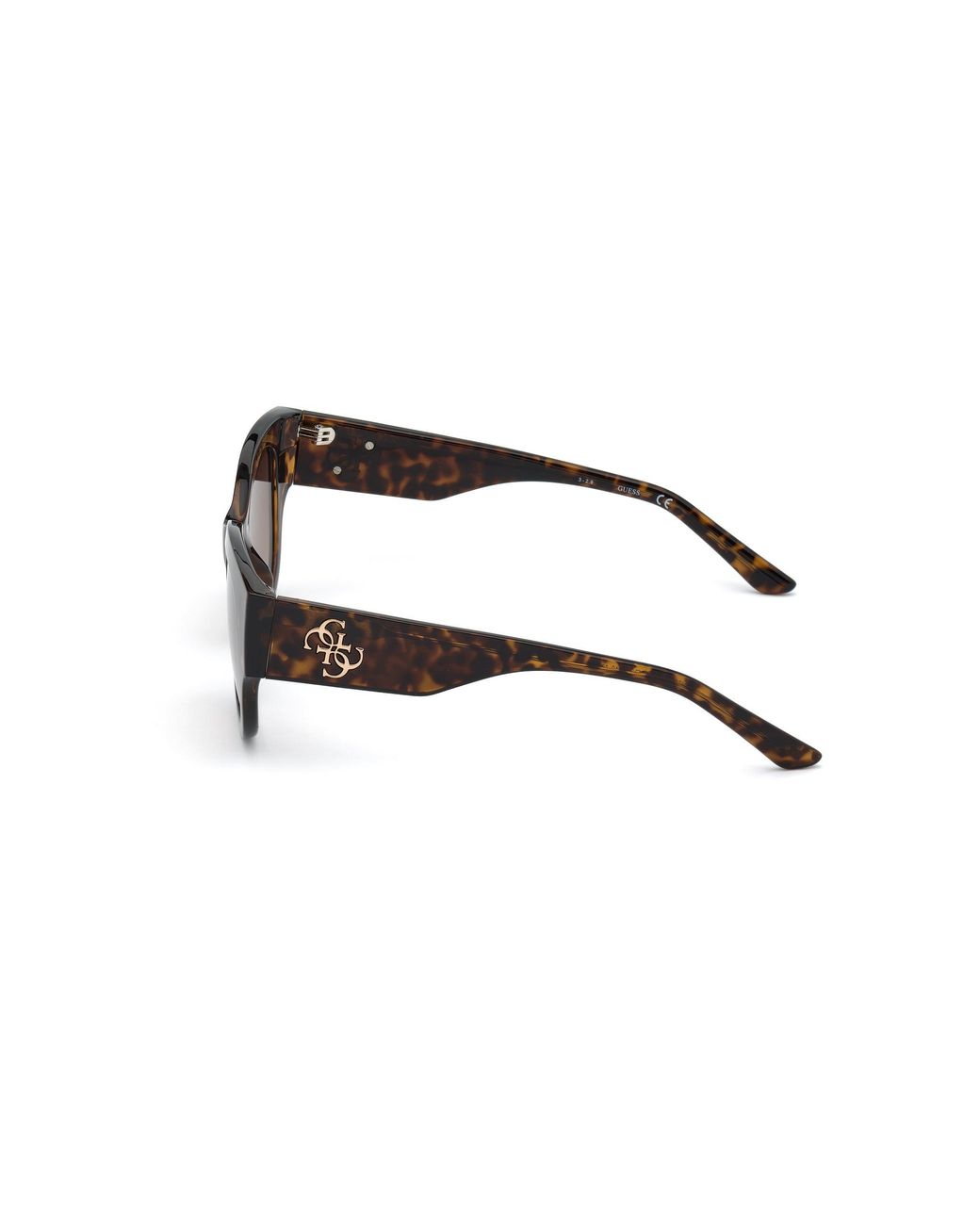 Guess Black Gu7680 52F Sunglasses Injected Butterfly Normal Shaded