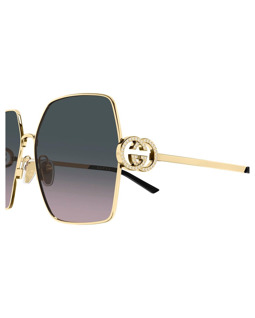 Gucci Black Gg2163S 002 Sunglasses Metal Squared