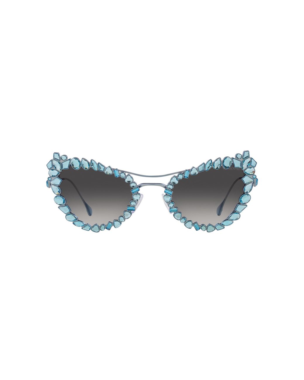 Swarovski Blue Sk7011 40198G Sunglasses Metal Geometric Normal Shaded