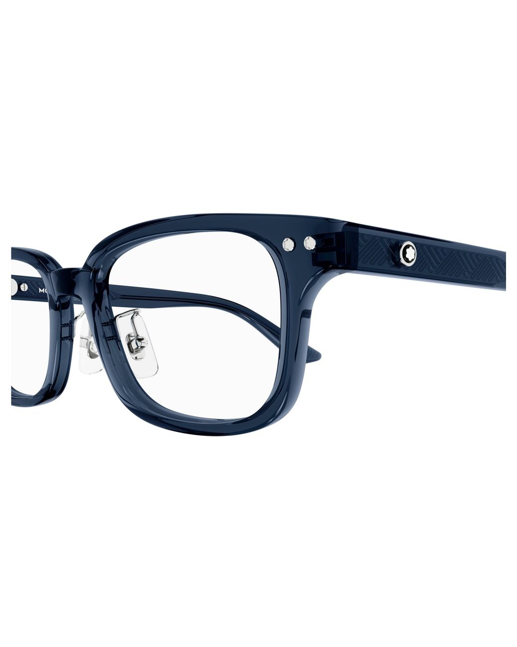 Montblanc Black Mb0379Oj 003 Optical Frames Acetate Transparent Squared for men