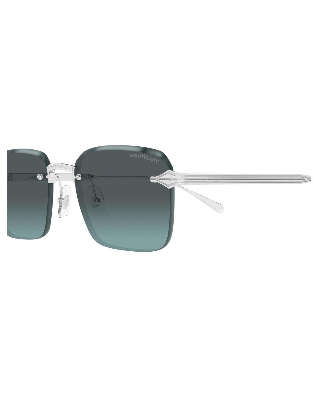 Montblanc Black Mb0456S 002 Sunglasses Metal Squared for men
