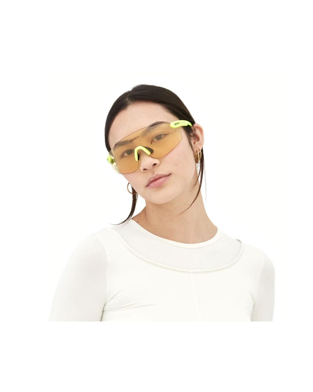 Briko Yellow Rpf Starlight Lime Electric A28 Sunglasses Acetate Geometric Normal