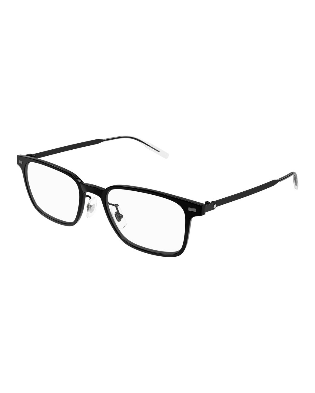 Montblanc Black Mb0394On 002 Optical Frames Injected Transparent Squared for men