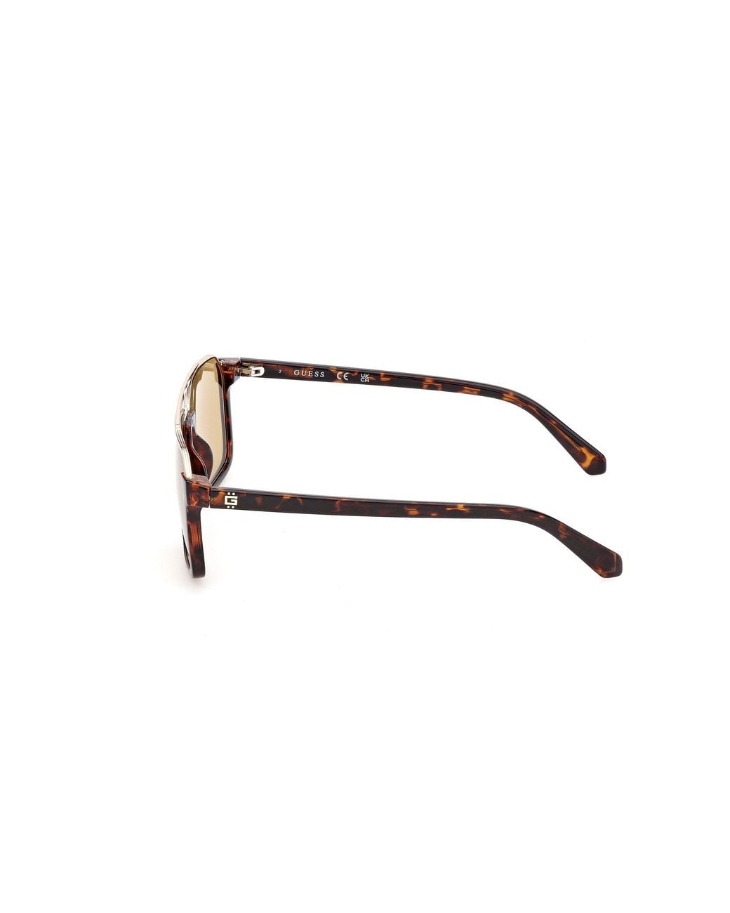Guess Black Gu00366 52E Sunglasses Injected Squared Normal for men