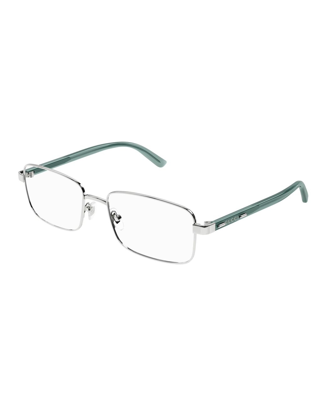 Gucci Black Gg1586O 006 Optical Frames Metal Transparent Squared for men