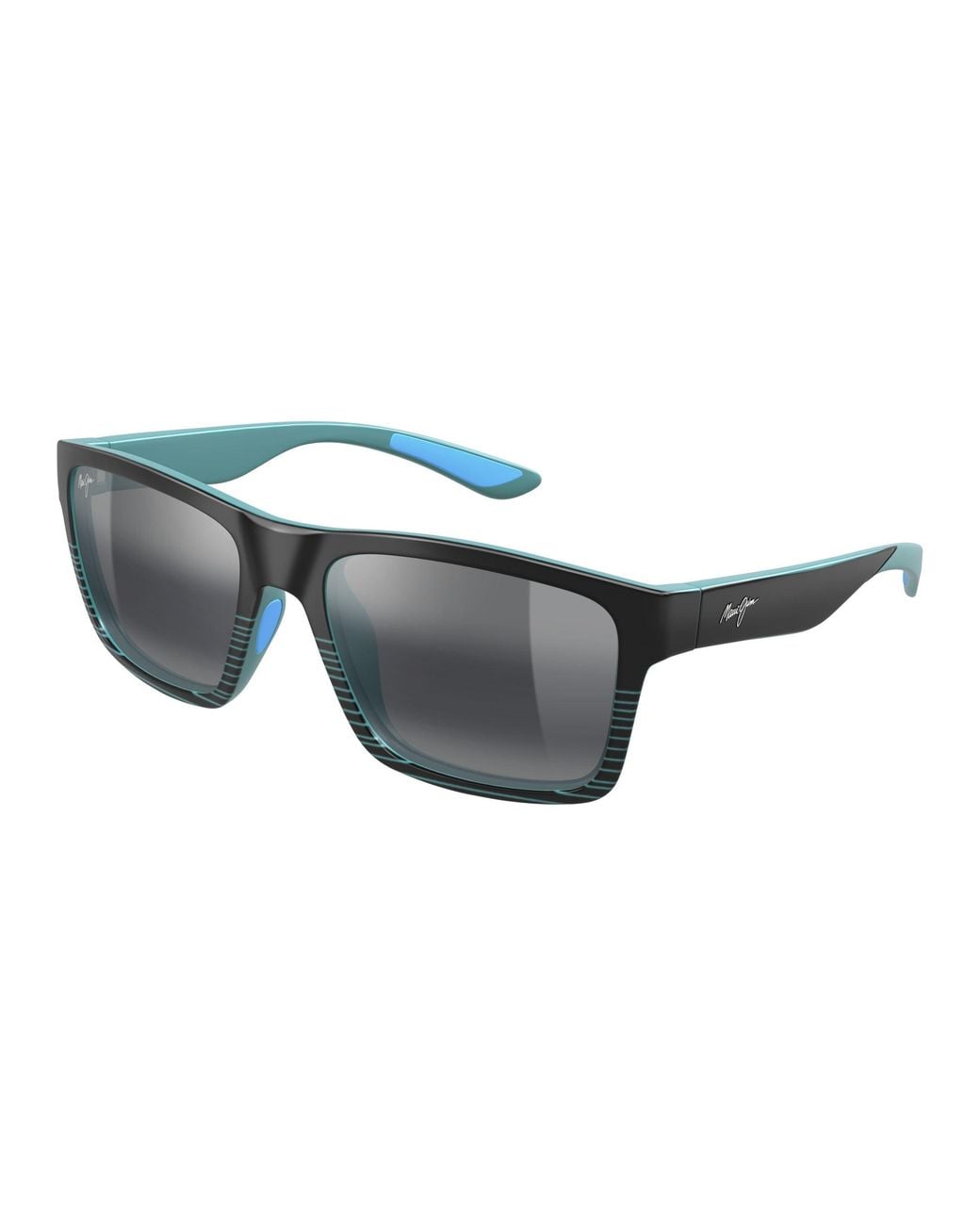 Maui Jim Black Mj0897S 001 Occhiali Da Sole Iniettato Grigio Squadrata