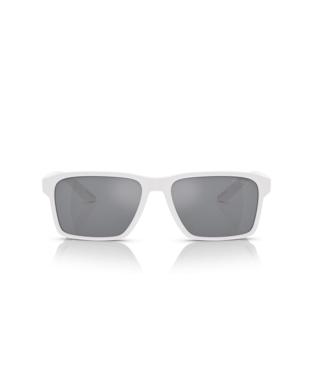 Prada Linea Rossa Black Ps 05Ys Twk40A Sunglasses Injected Light Squared Mirrored Mirror for men
