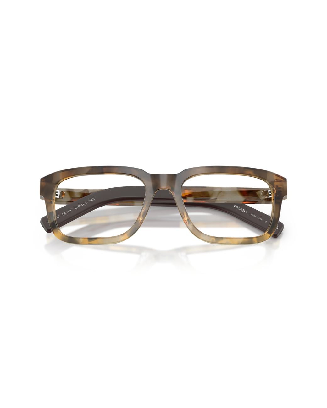 Prada Black Pr D12V 21P1O1 Optical Frames Acetate Transparent Squared Normal for men