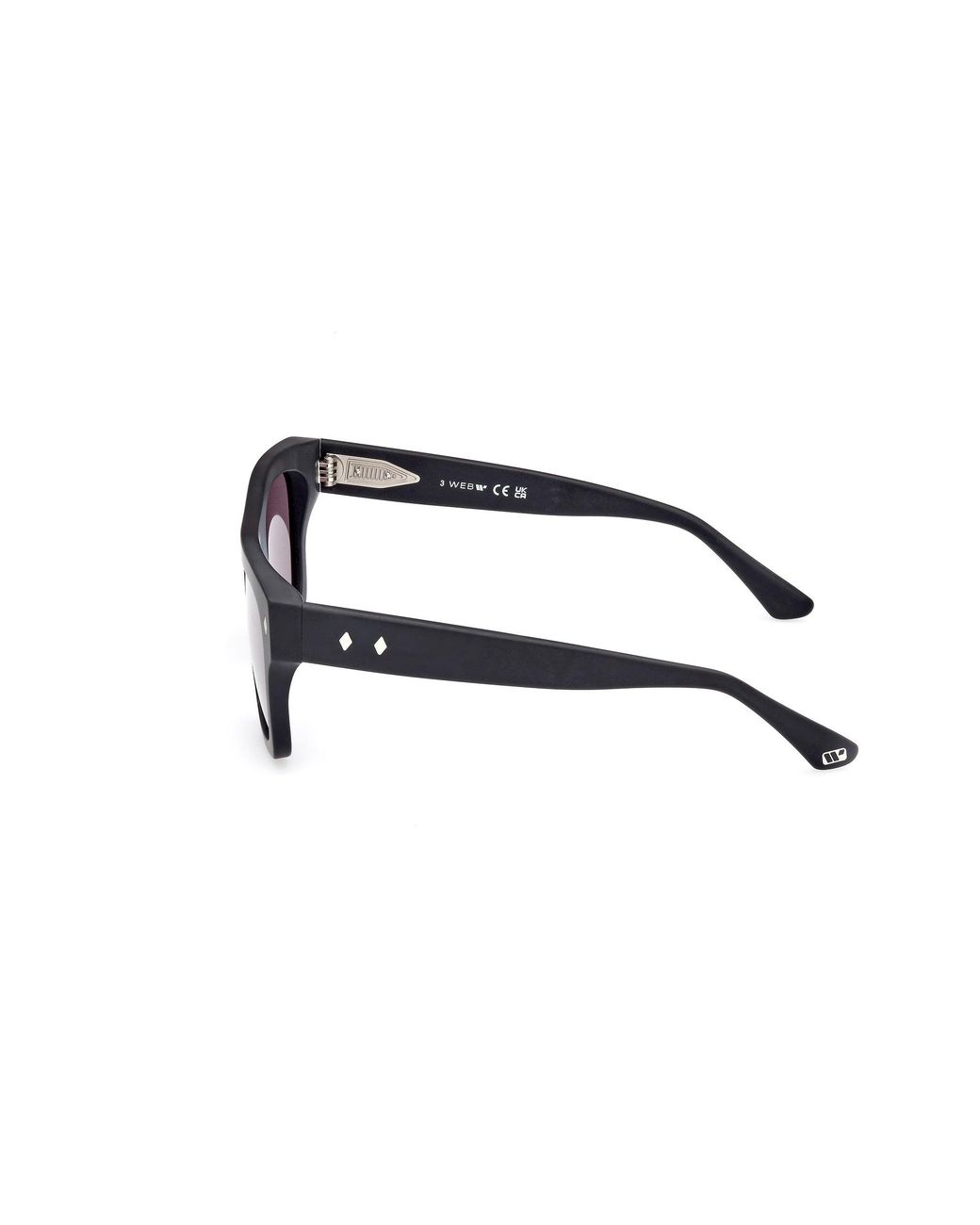 Web Black We0354 02A Sunglasses Acetate Smoke Squared Normal for men