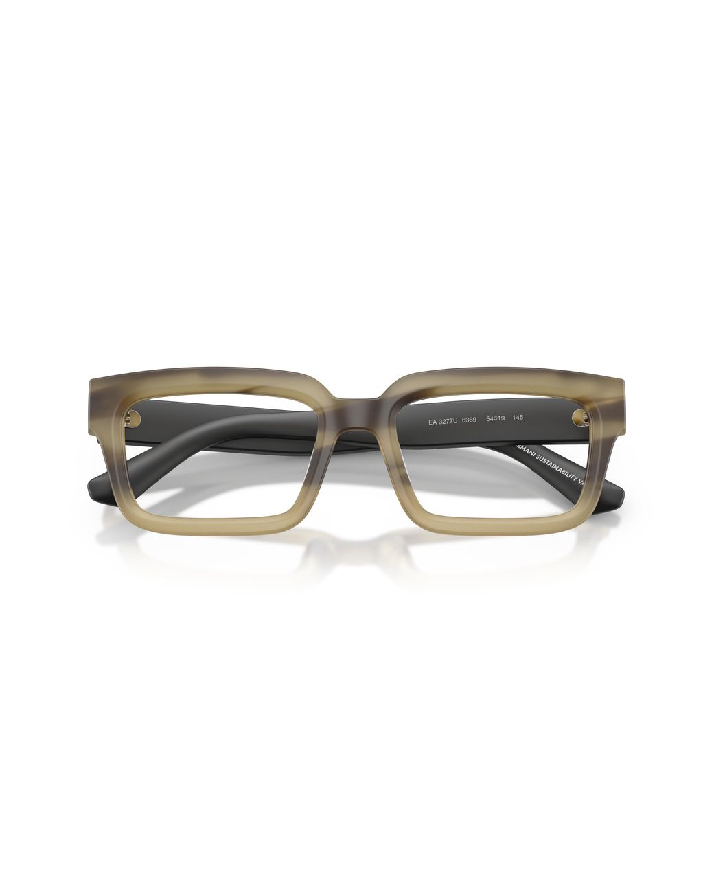 Emporio Armani Black Ea3277U 6369 Optical Frames Acetate Transparent Squared Normal