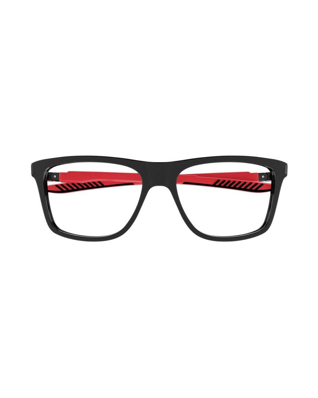 PUMA Black Pu0379O 004 Optical Frames Acetate Transparent Squared for men