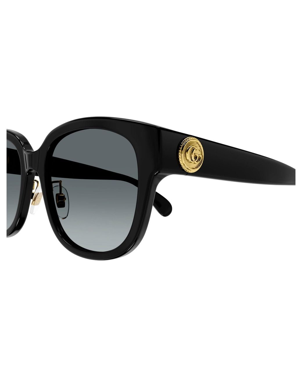 Gucci Black Gg1409Sk 001 Sunglasses Acetate Cat Eye Shaded