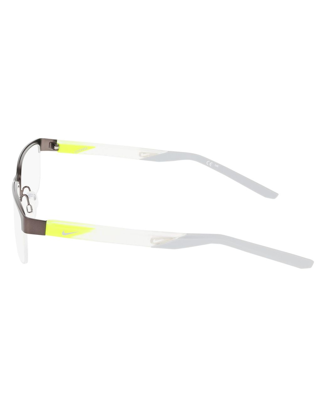 Nike Black 8184 070 Optical Frames Metal Squared Normal for men