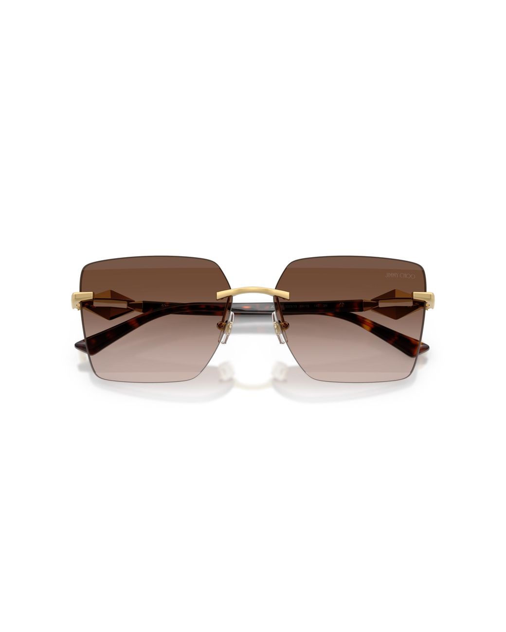 Jimmy Choo Black Jc4018 302313 Sunglasses Metal Squared Normal Shaded