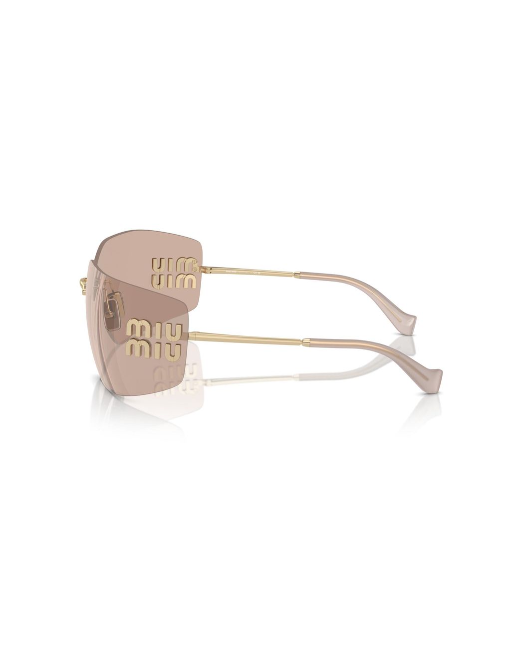 Miu Miu Black Mu 54Ys Zvn20F Sunglasses Metal Geometric Normal Mirror