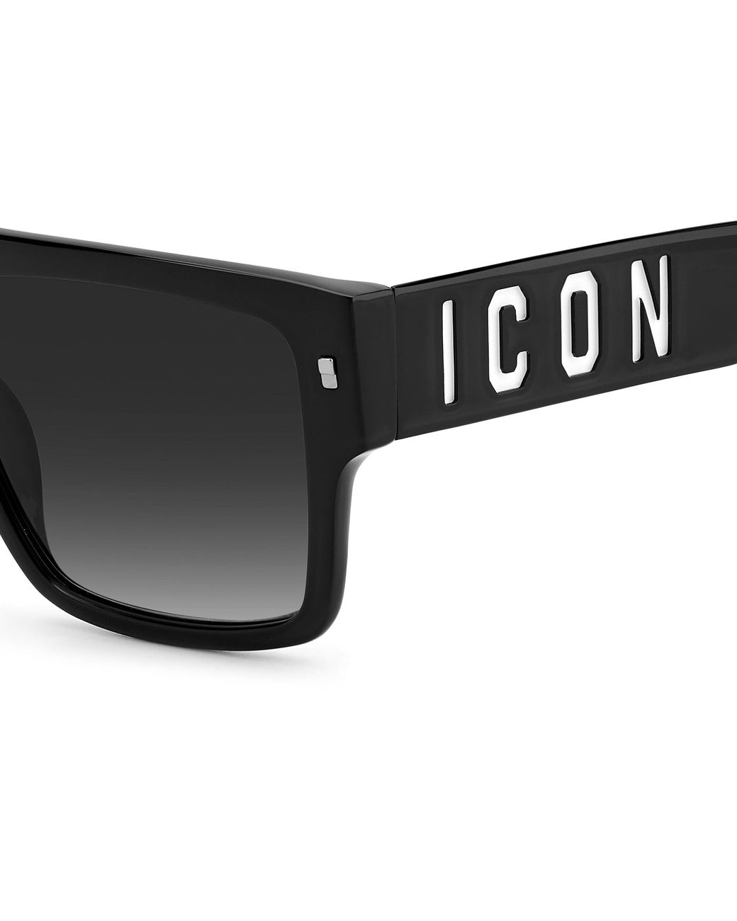 DSquared² Black Icon 0003/S 80S/9O Sunglasses Acetate Squared Shaded for men
