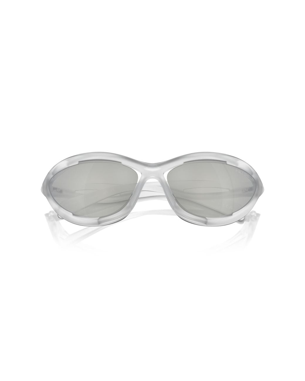 Prada Black Pr A23S 14V60H Sunglasses Nylon Cat Eye Mirrored Mirror