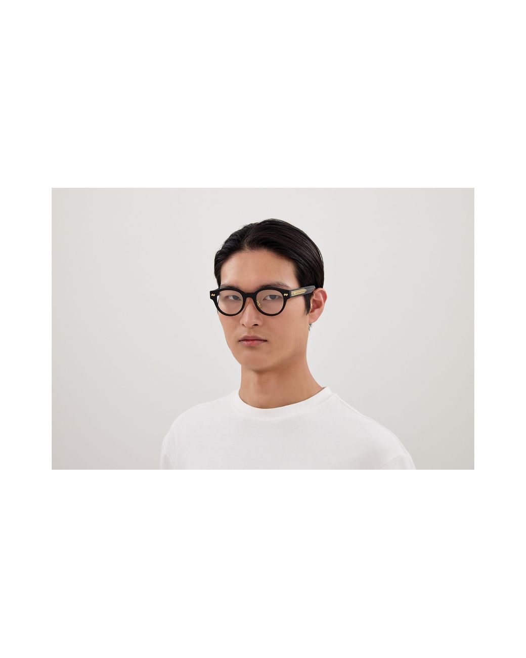 Bottega Veneta Black Bv1405Oa 001 Optical Frames Acetate Transparent Round for men