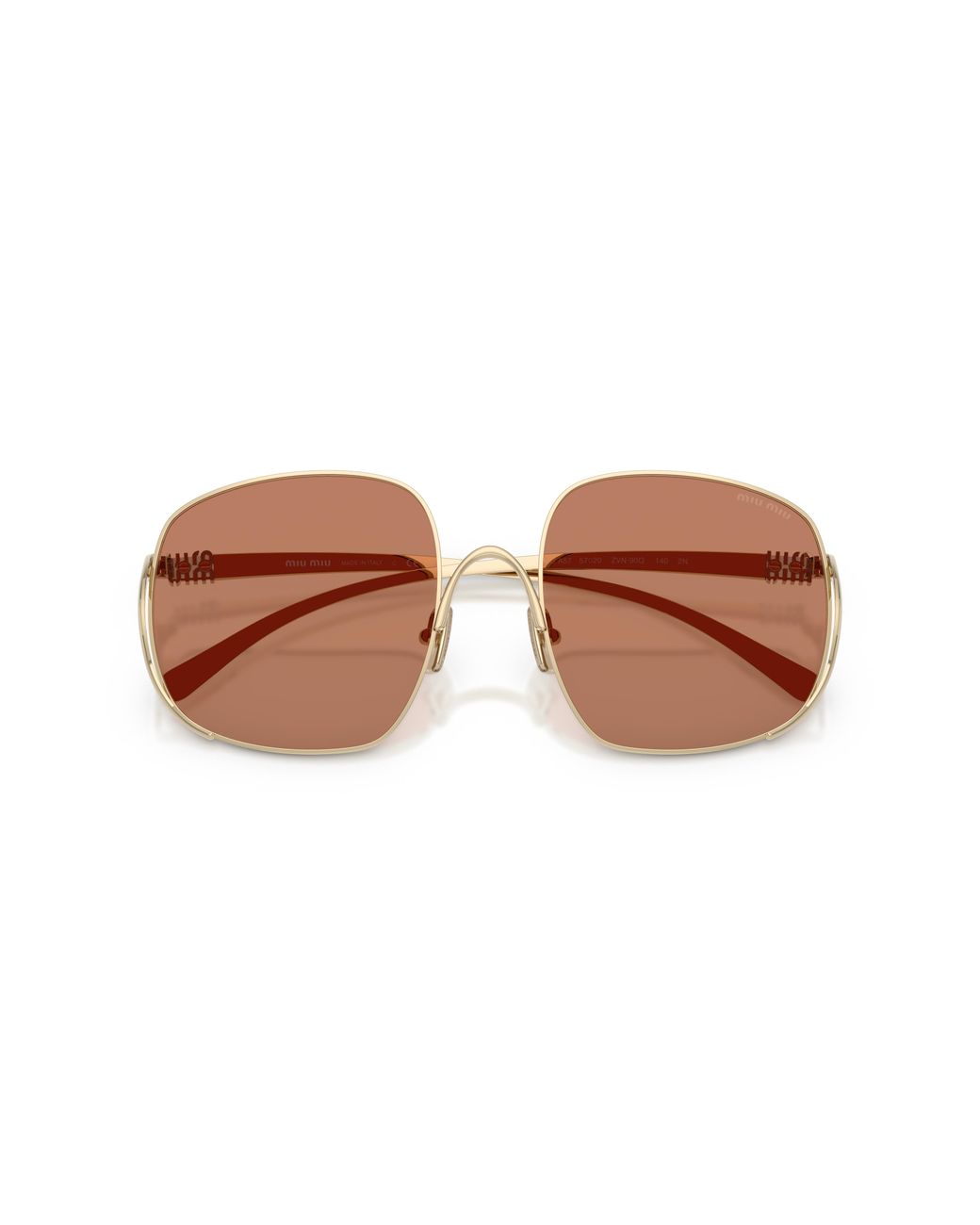 Miu Miu Black Mu A57S Zvn90Q Sunglasses Metal Squared Normal