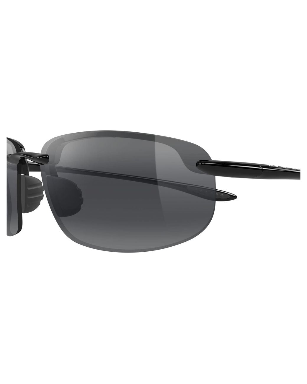 Maui Jim Black Mj0407Sa 001 Occhiali Da Sole Iniettato Grigio Squadrata