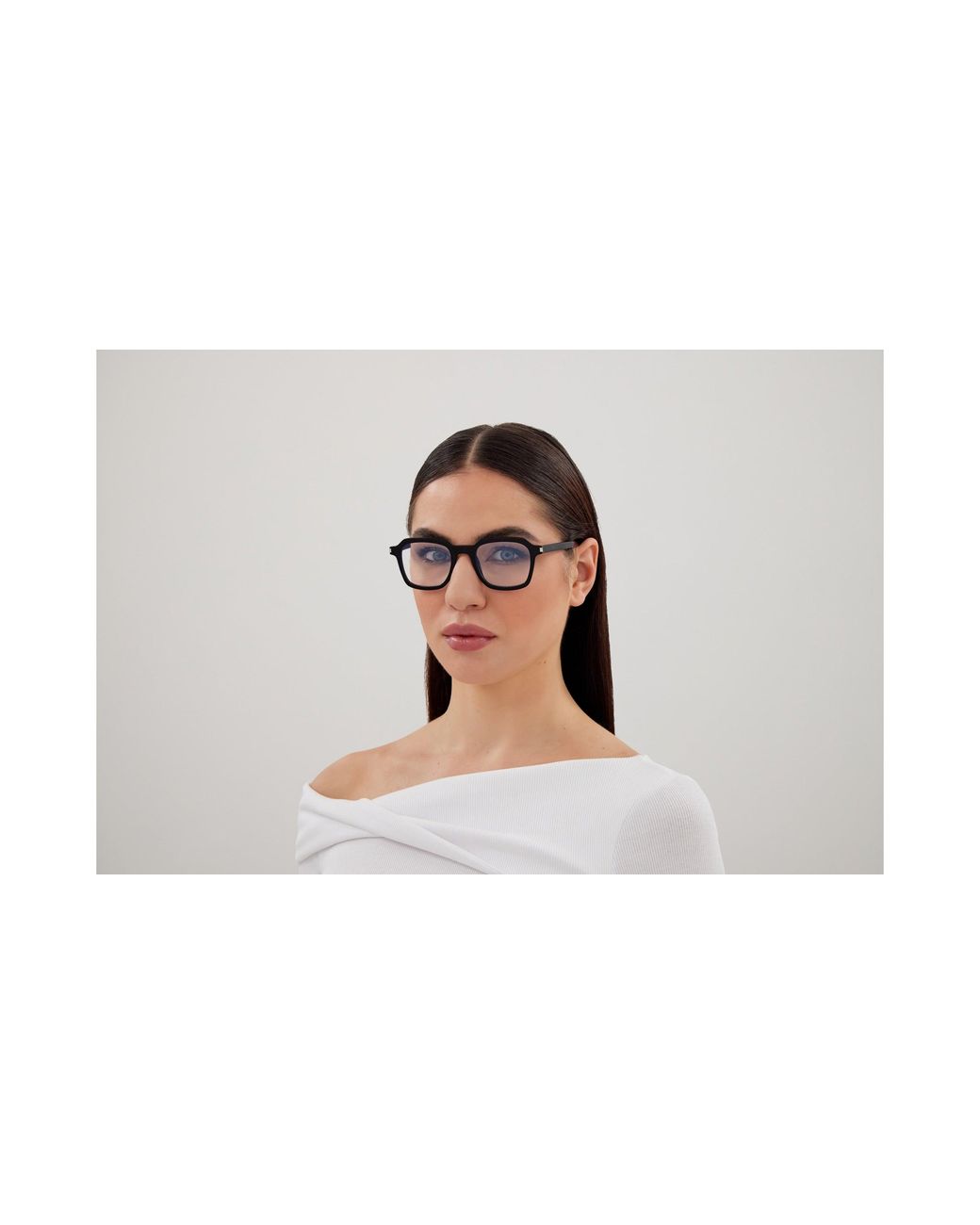 Saint Laurent Black Sl 715 Slim Opt 001 Optical Frames Acetate Transparent Squared