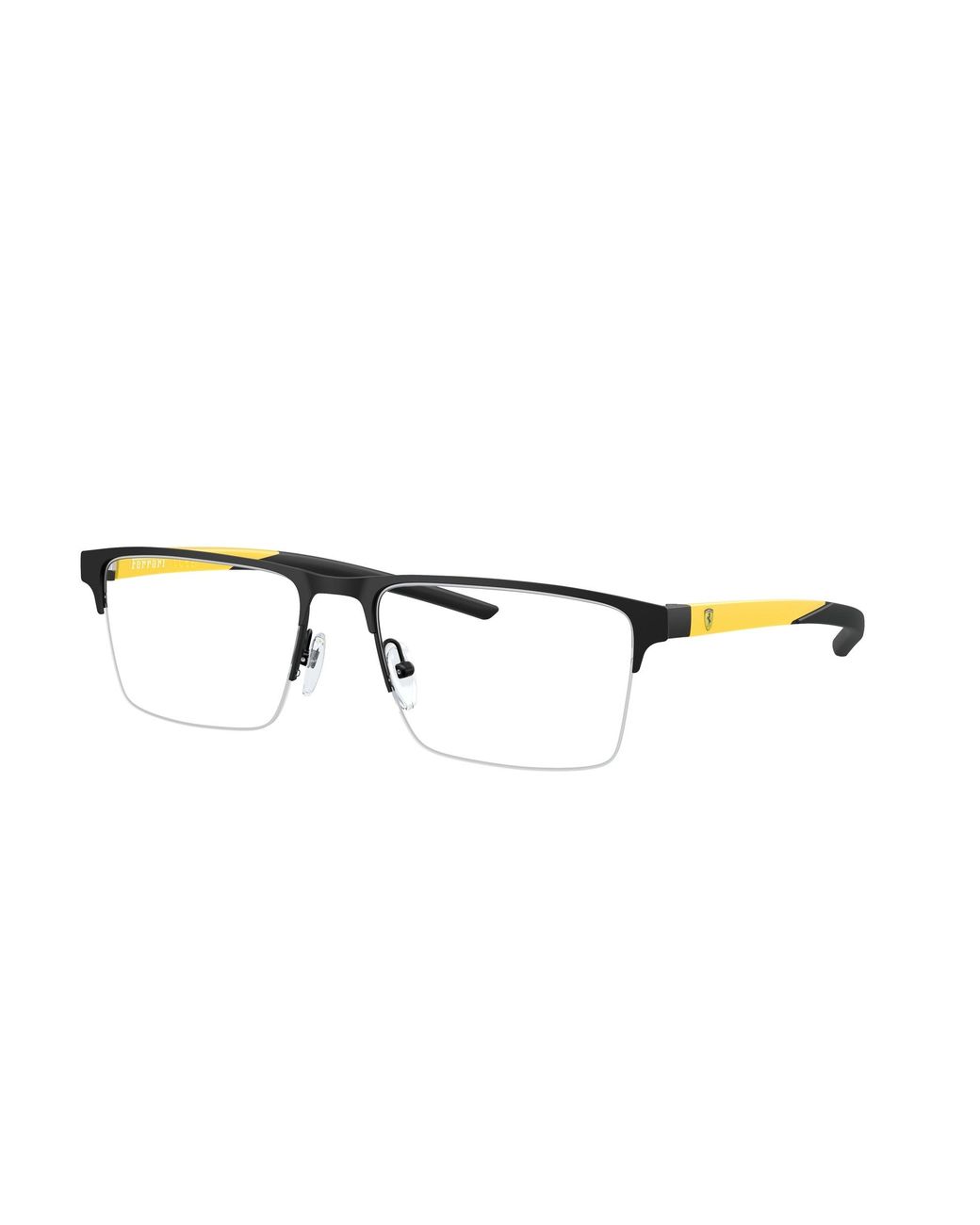 FERRARI SCUDERIA Black Fz7001 108 Optical Frames Metal Pillow Normal for men