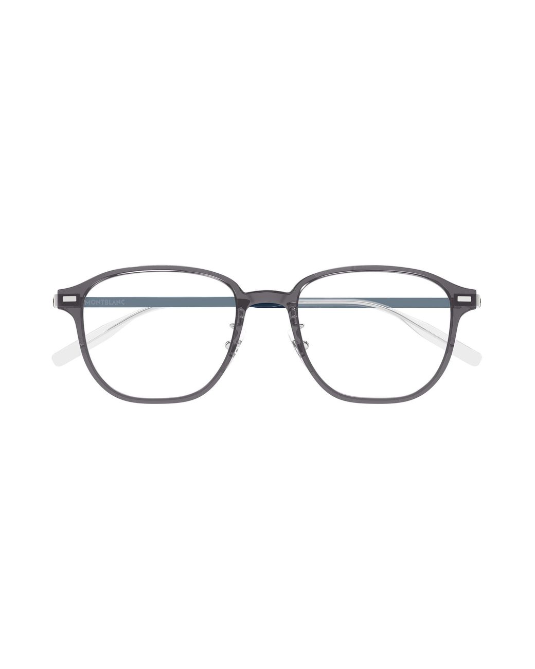Montblanc Black Mb0466Oa 004 Optical Frames Injected Transparent Geometric for men