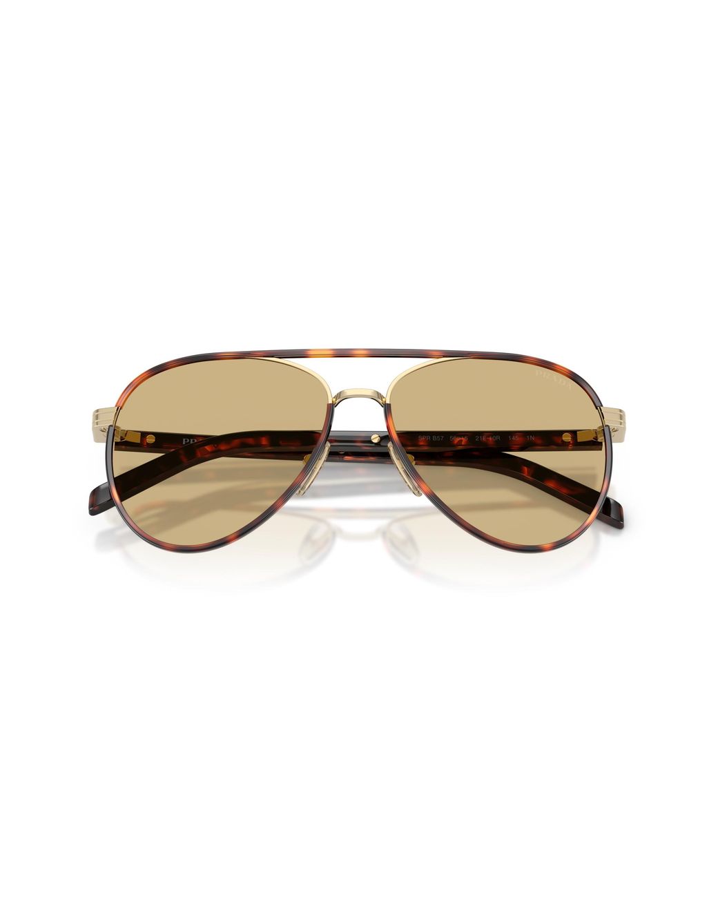 Prada Black Pr B57S 21E10R Sunglasses Steel Pilot Normal