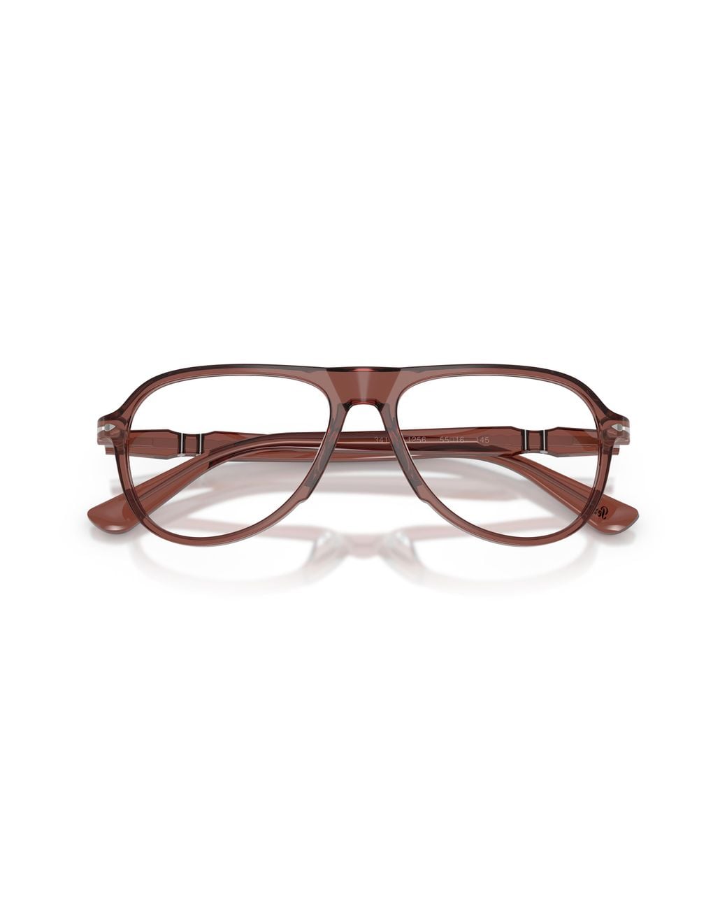 Persol Black Po3411V 1256 Optical Frames Acetate Transparent Pilot Normal