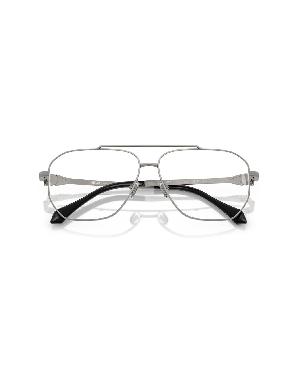 Versace Black Ve1307 1001 Optical Frames Metal Pilot Normal for men