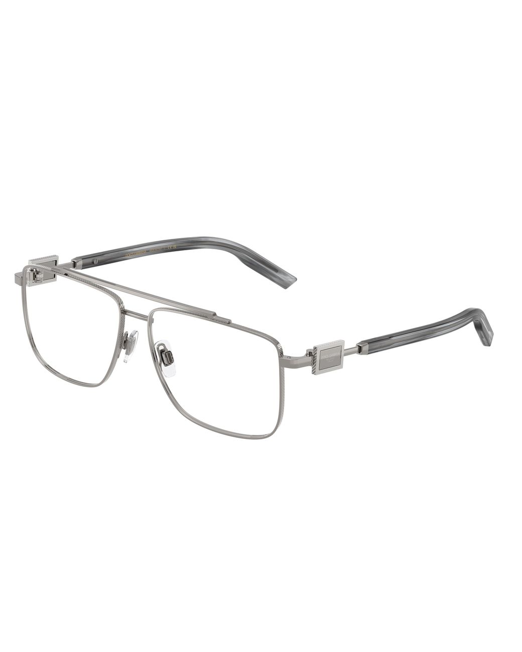 Dolce & Gabbana Black Dg1368 05 Optical Frames Metal Transparent Pilot Normal for men