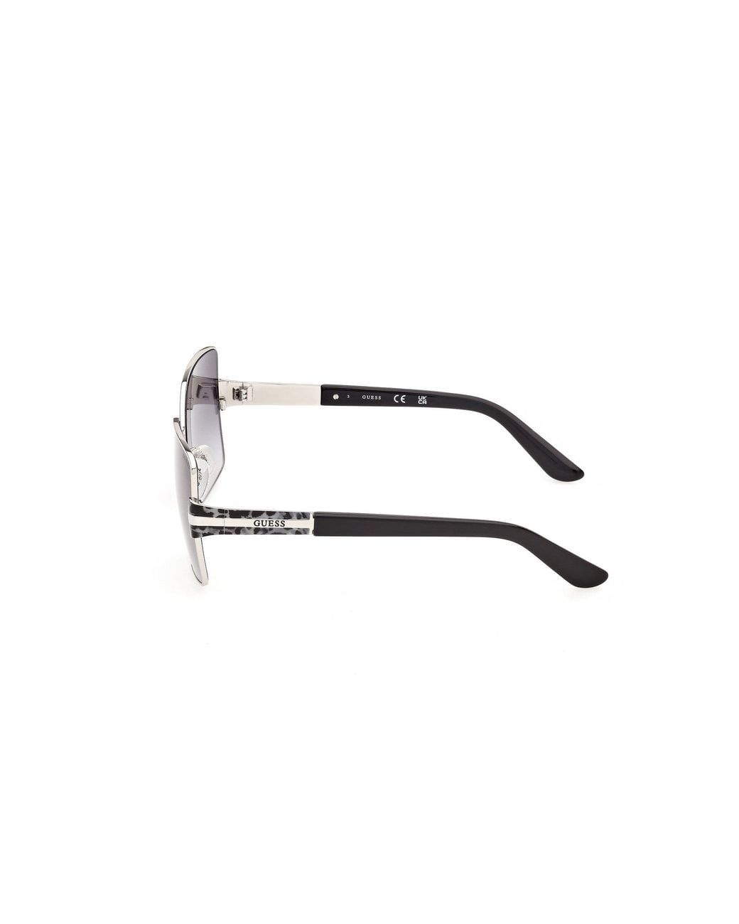 Guess Black Gu00357 10B Sunglasses Metal Smoke Butterfly Normal