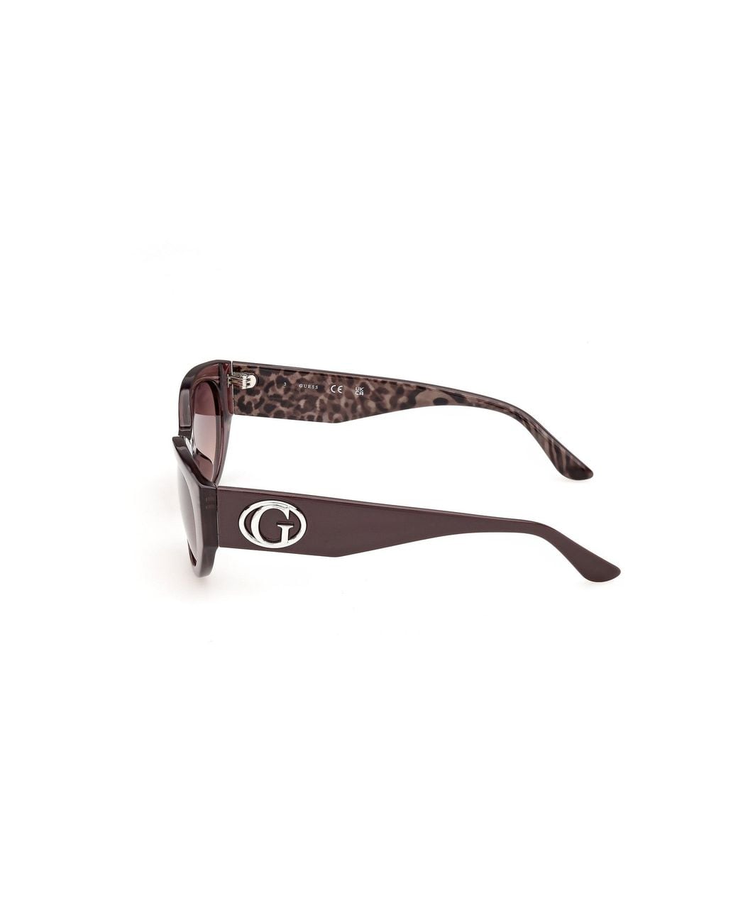Guess Black Gu00362 48F Sunglasses Injected Round Normal