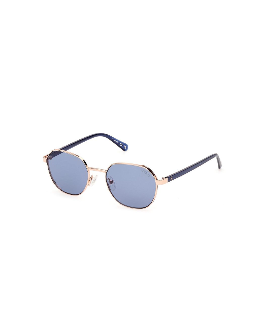 Guess Black Gu00116 28V Sunglasses Metal Round Normal for men