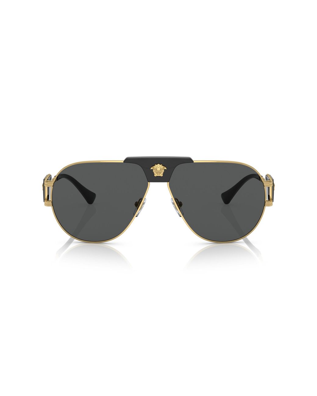 Versace Black Ve2252 100287 Sunglasses Steel Pilot Normal for men